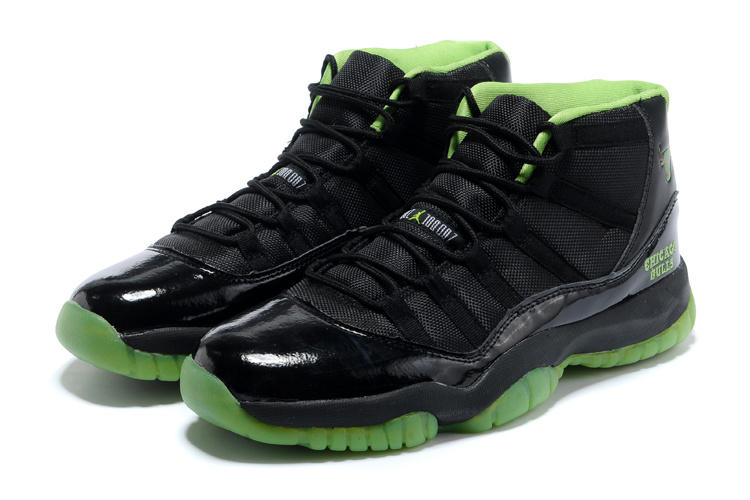 Air Jordan 11 Mens Shoes Black/Greem Online